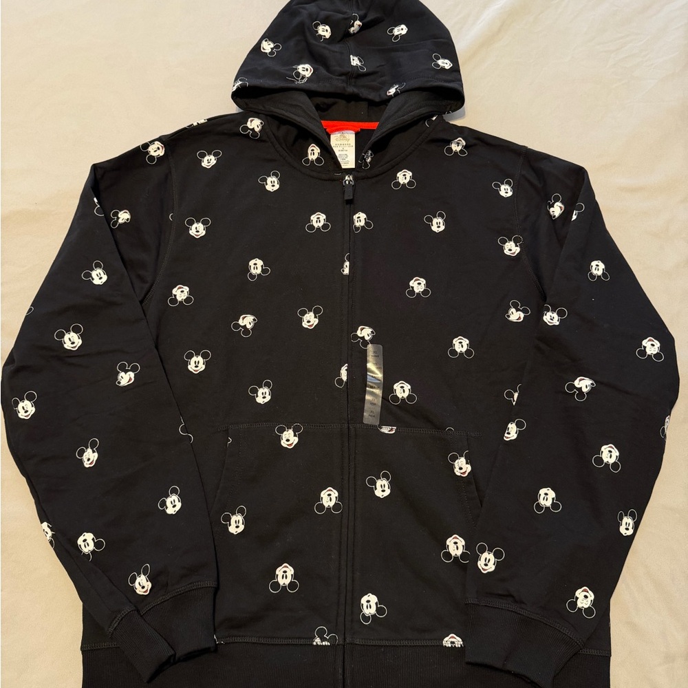 Disney Black Hoodie with Mickey Mouse Design